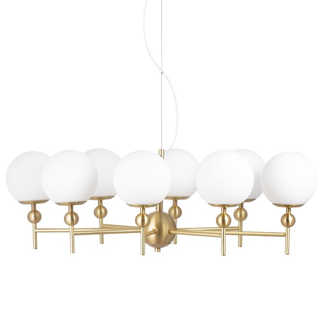 Elegancki żyrandol szklane kule złoty Astrid 85cm